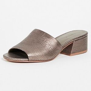 Vince Karissa Metallic Leather Mule Slide Sandals
